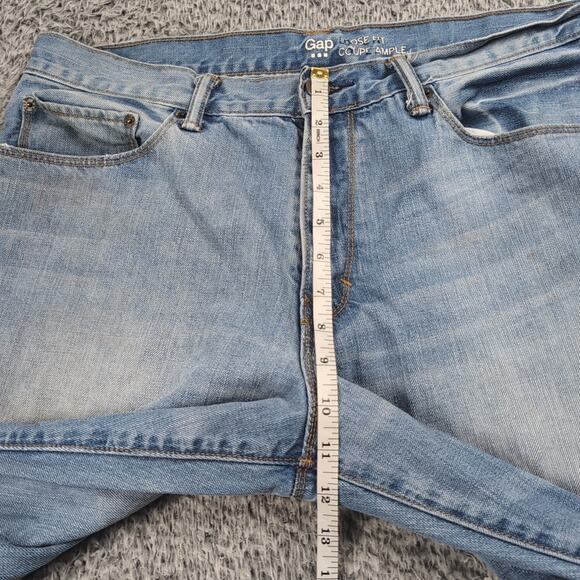 Gap Jeans Men 34x30 Blue Loose Fit Straight Leg Rocker Normcore Denim Stretch - Picture 6 of 9
